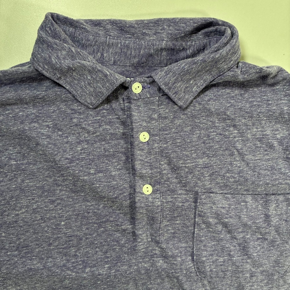 Bonobos Polo Shirt Medium Purple Slim Fit Heathered Rayon Blend Pocket Soft
